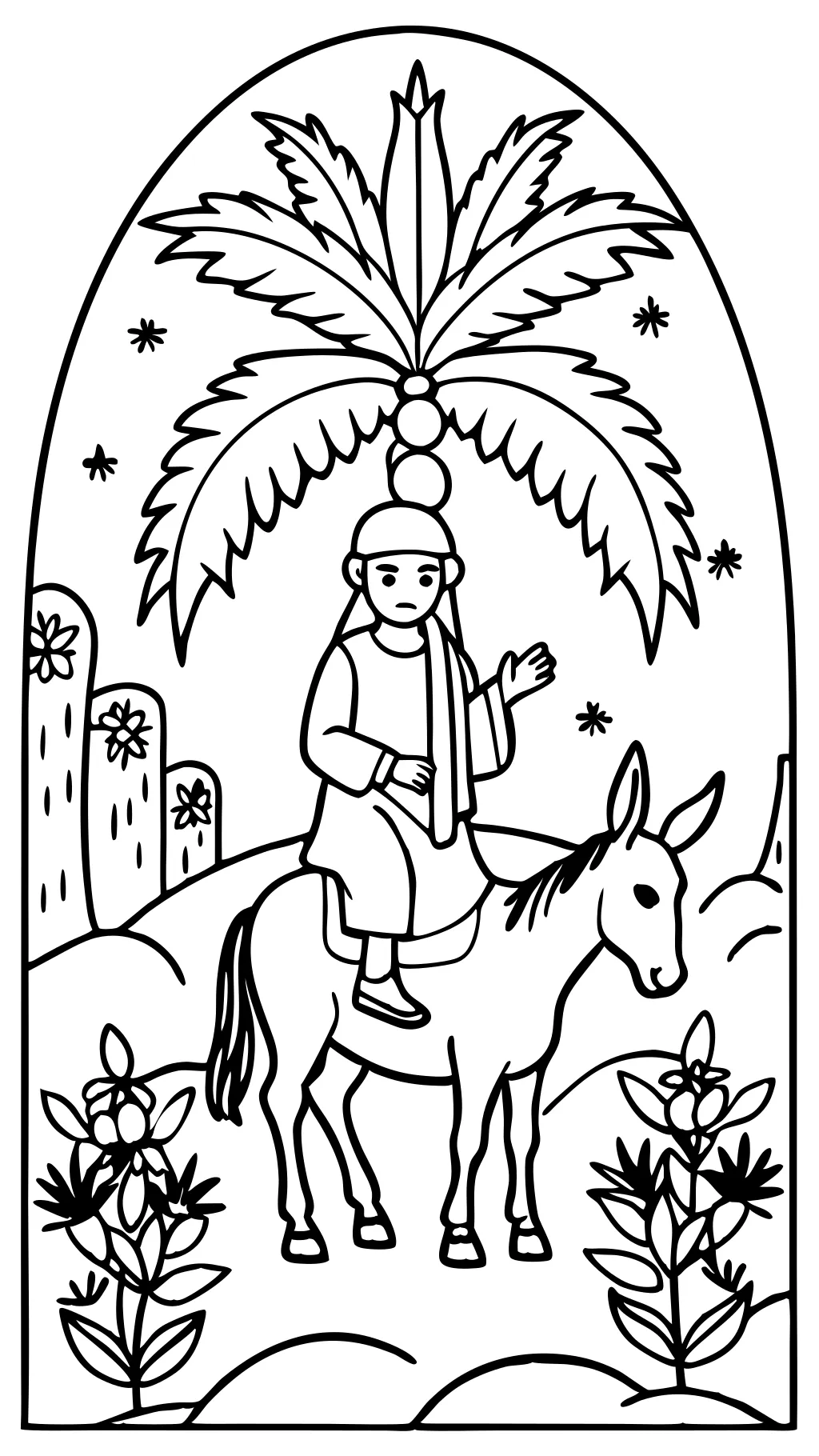 coloring pages for palm sunday